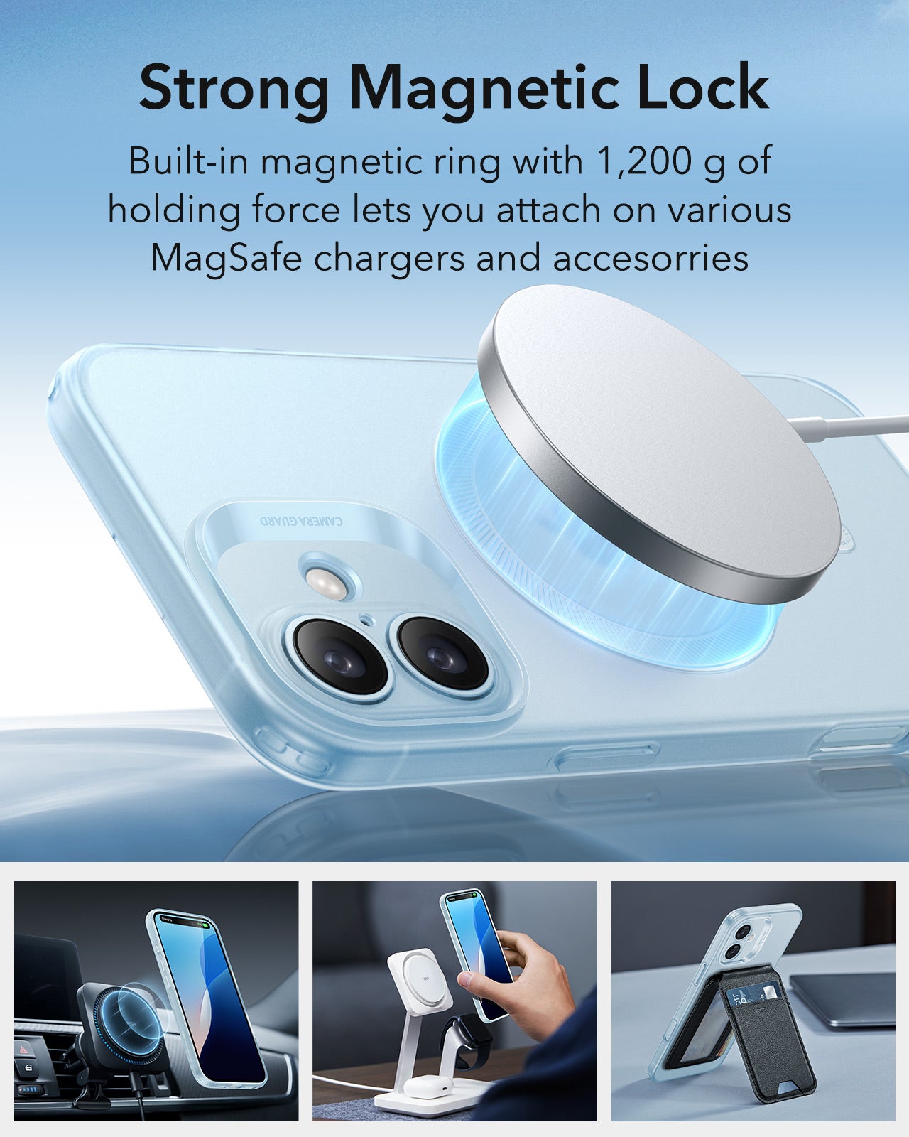 Θήκη MagSafe για Apple iPhone 16, ESR, Zero, Σατινέ Μπλε