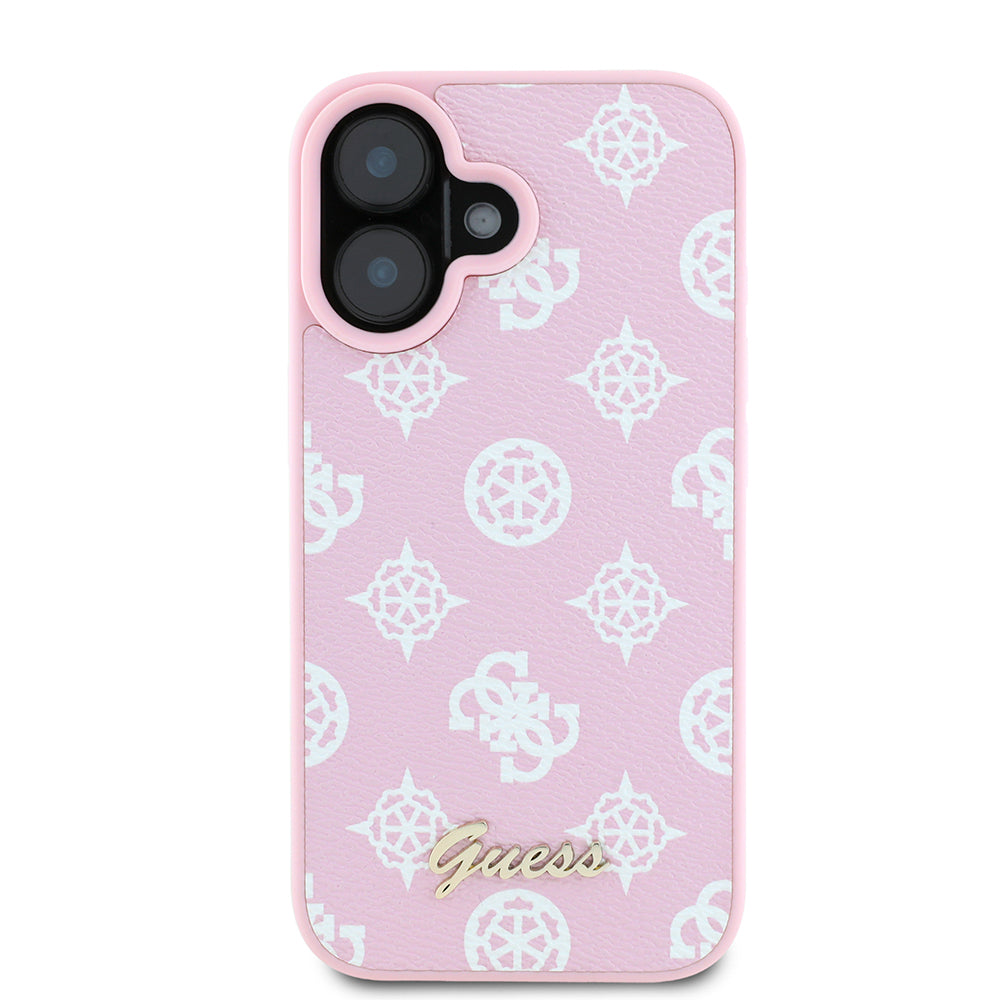 Θήκη MagSafe για Apple iPhone 16, Guess, Peony Script, Ροζ