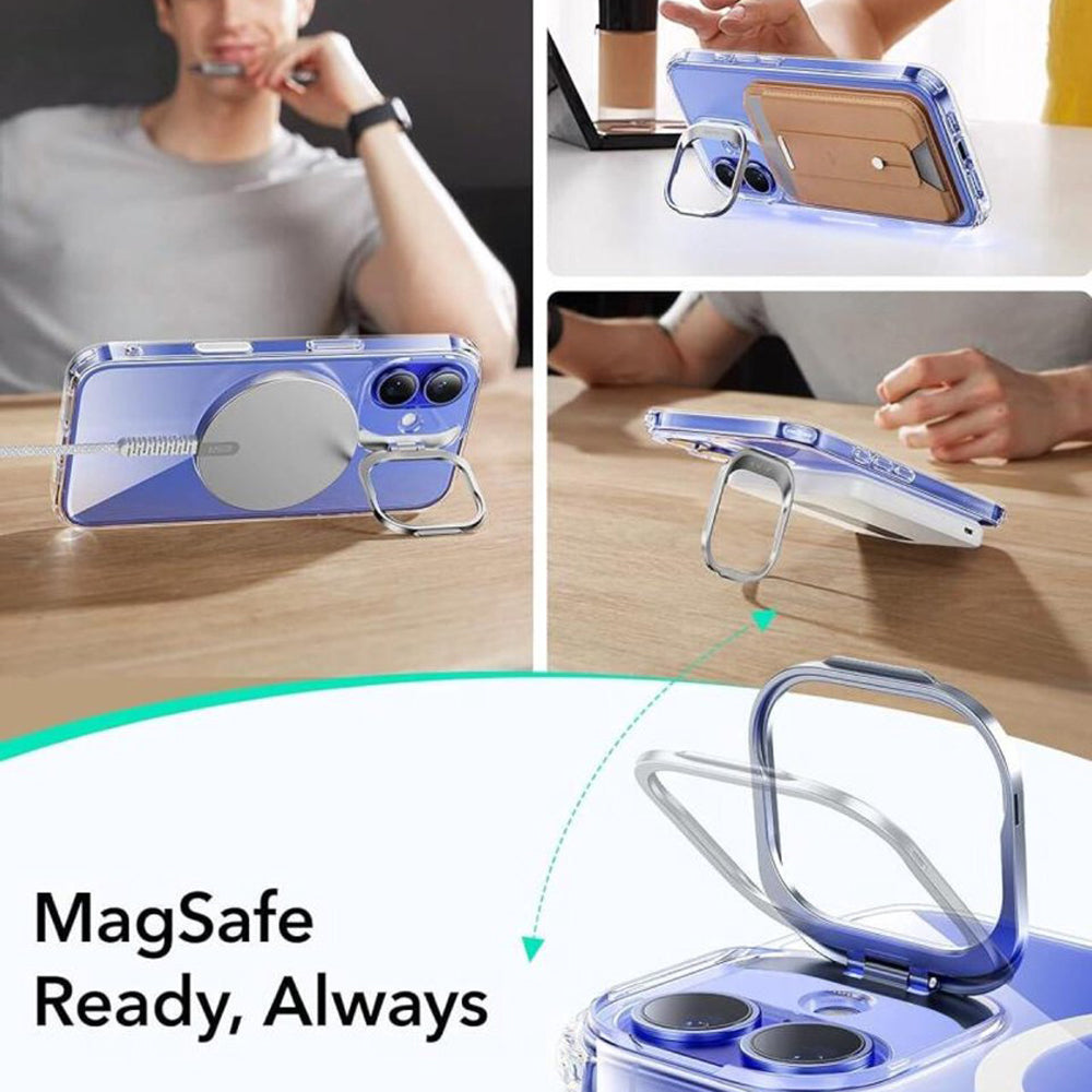 Θήκη MagSafe για Apple iPhone 16 Plus, ESR, Classic Hybrid Kickstand Slide, Διάφανη