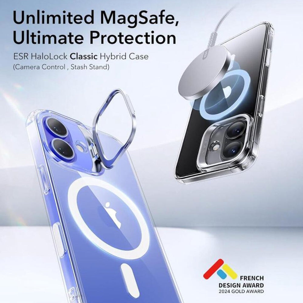 Θήκη MagSafe για Apple iPhone 16 Plus, ESR, Classic Hybrid Kickstand Slide, Διάφανη