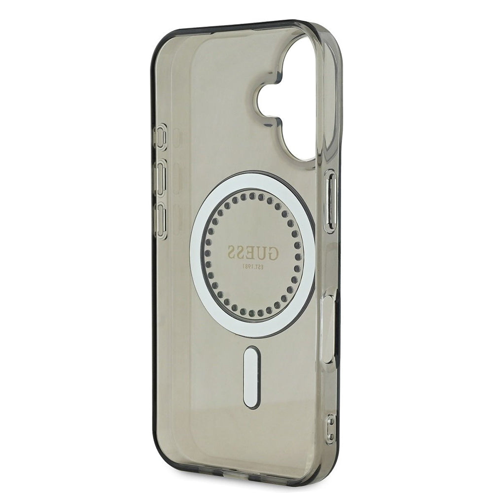 Θήκη MagSafe για Apple iPhone 16 Plus, Guess, IML Rhinestone, Μαύρη
