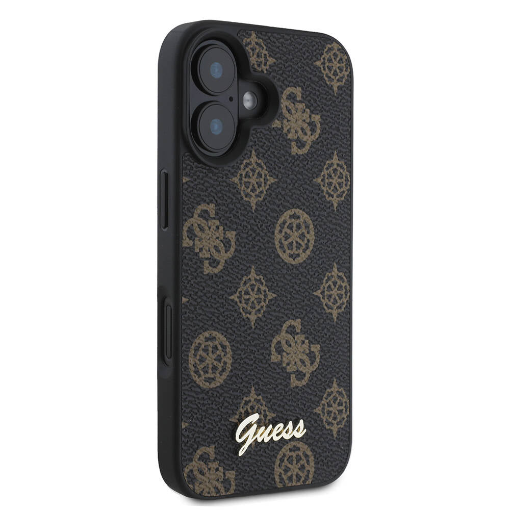 Θήκη MagSafe για Apple iPhone 16 Plus, Guess, Peony Script, Μαύρη