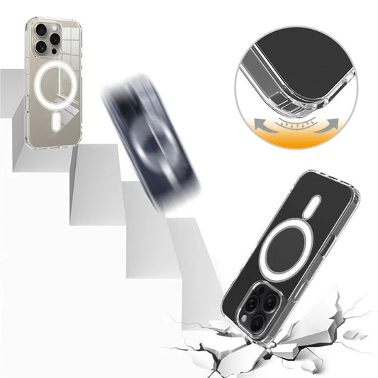 Θήκη MagSafe για Apple iPhone 16 Plus, Techsuit, Pro, Διαφανής