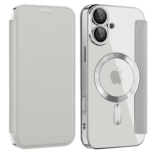 Θήκη MagSafe για Apple iPhone 16 Plus, Techsuit, SmartMag Book, Γκρι