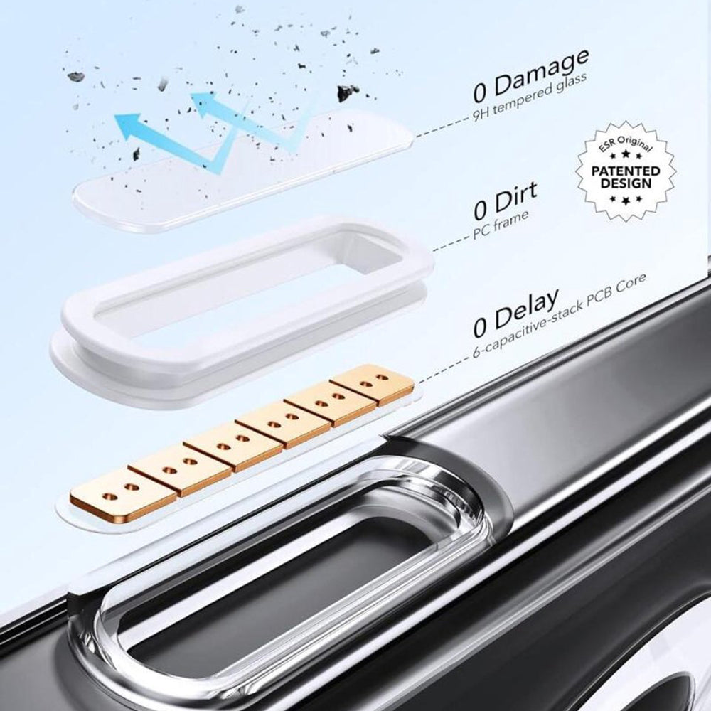 Θήκη MagSafe για Apple iPhone 16 Pro, ESR, Classic Hybrid Kickstand Slide, Διαφανής