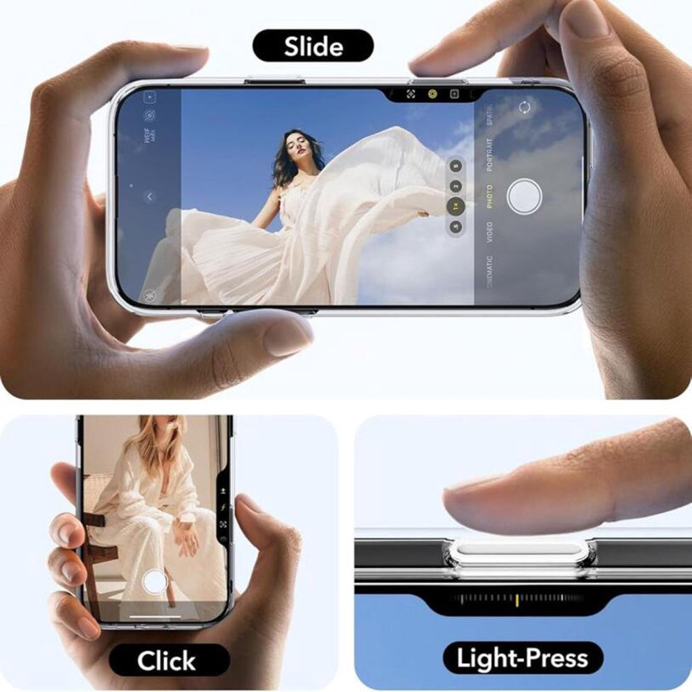 Θήκη MagSafe για Apple iPhone 16 Pro, ESR, Classic Hybrid Kickstand Slide, Διαφανής