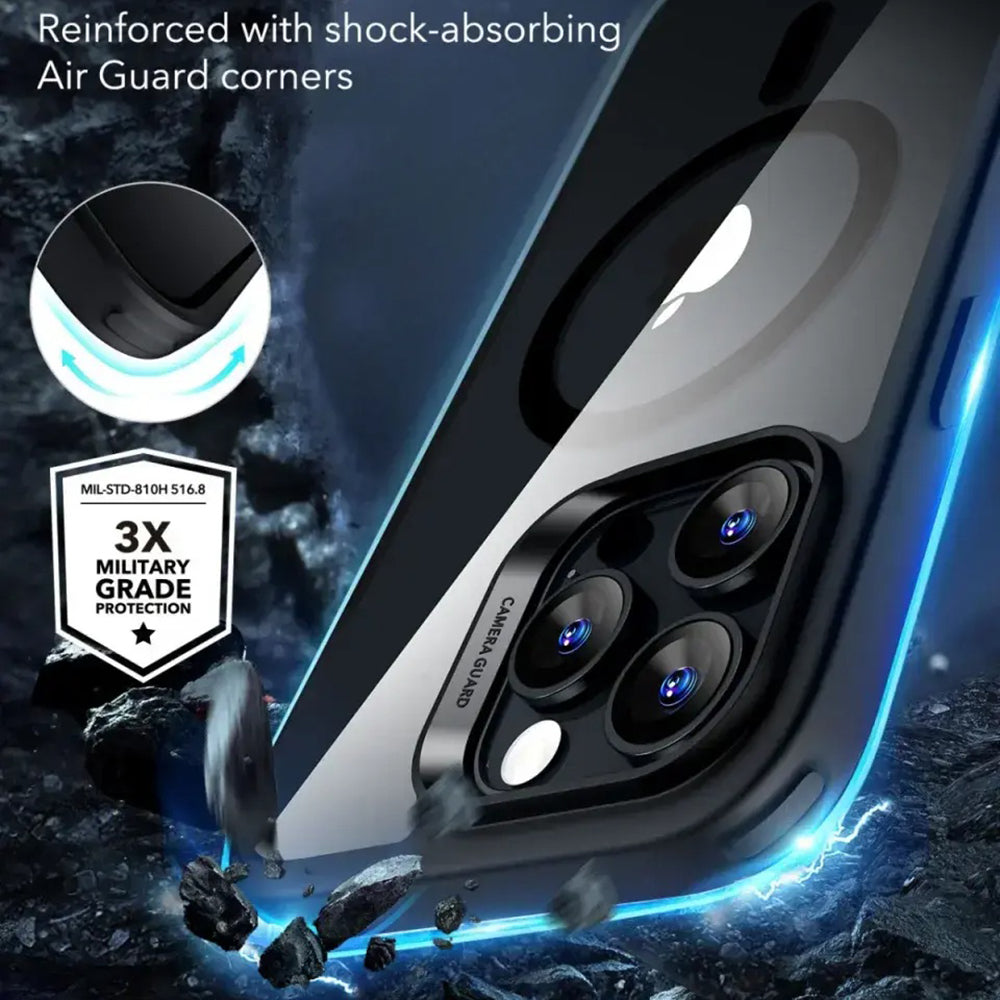 Θήκη MagSafe για Apple iPhone 16 Pro, ESR, Classic Hybrid Slide, Διάφανη Μαύρη