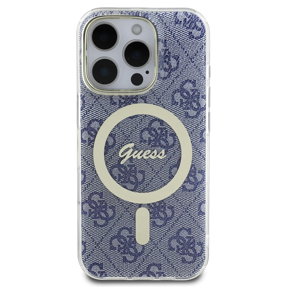 Θήκη MagSafe για Apple iPhone 16 Pro, Guess, IML 4G, Μπλε