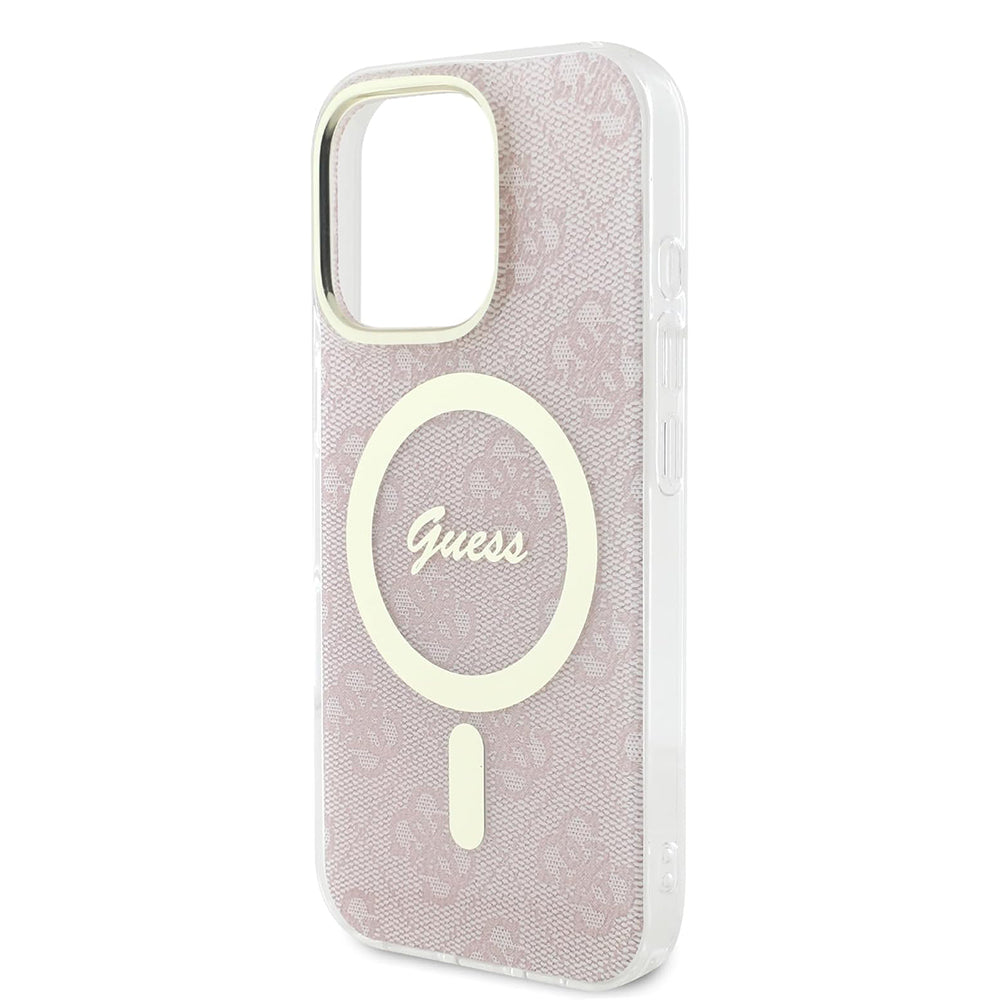 MagSafe Case for Apple iPhone 16 Pro, Guess, IML 4G, Pink