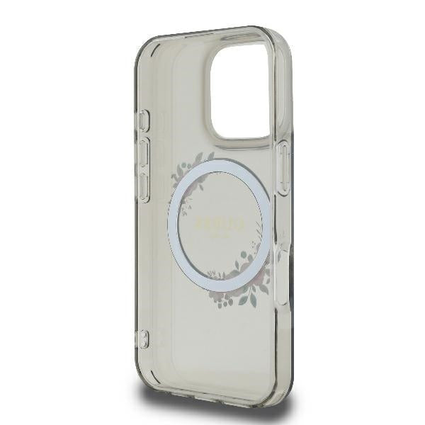 Θήκη MagSafe για Apple iPhone 16 Pro, Guess, IML Flowers Wreath, Μαύρη