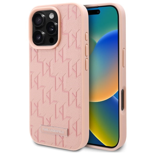 Θήκη MagSafe για Apple iPhone 16 Pro, Karl Lagerfeld, Hot Stamp, Ροζ