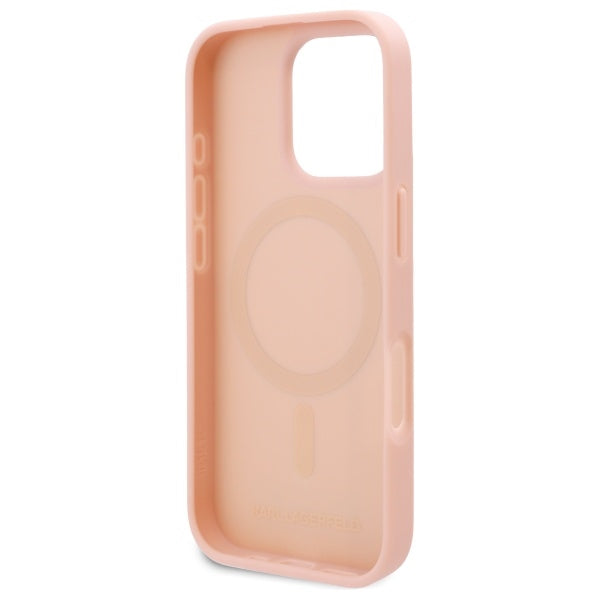 Θήκη MagSafe για Apple iPhone 16 Pro, Karl Lagerfeld, Hot Stamp, Ροζ