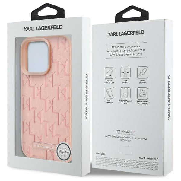 Θήκη MagSafe για Apple iPhone 16 Pro, Karl Lagerfeld, Hot Stamp, Ροζ