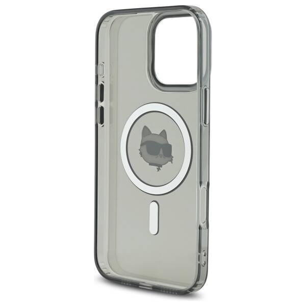 Θήκη MagSafe για Apple iPhone 16 Pro, Karl Lagerfeld, IML Metal Choupette's Head, Μαύρη