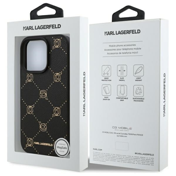 Θήκη MagSafe για Apple iPhone 16 Pro, Karl Lagerfeld, Karl's Head, Μαύρη