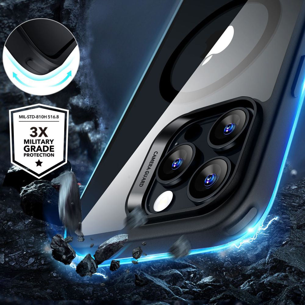 Θήκη MagSafe για Apple iPhone 16 Pro Max, ESR, Classic Hybrid με Προστατευτικό Οθόνης, Διάφανη Μαύρη