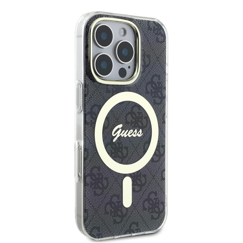 Θήκη MagSafe για Apple iPhone 16 Pro Max, Guess, IML 4G, Μαύρη