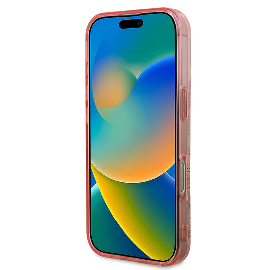 Θήκη MagSafe για Apple iPhone 16 Pro Max, Guess, IML Flower & Tonal Circle, Ροζ