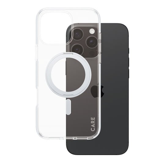Θήκη MagSafe για Apple iPhone 16 Pro Max, PanzerGlass, Λειτουργία Υποστήριξης Kickstand, Διάφανη Ασημί