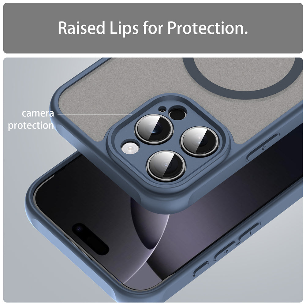 Θήκη MagSafe για Apple iPhone 16 Pro Max, Techsuit, HaloFrost II, Μπλε Σκούρο