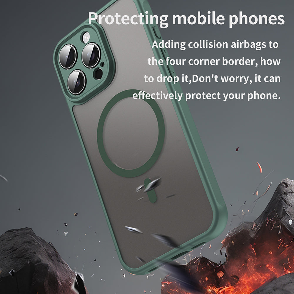 Θήκη MagSafe για Apple iPhone 16 Pro Max, Techsuit, HaloFrost II, Πράσινο