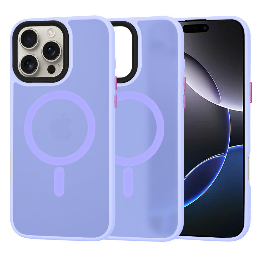 Θήκη MagSafe για Apple iPhone 16 Pro Max, Techsuit, HaloFrost, Ανοιχτό Μωβ