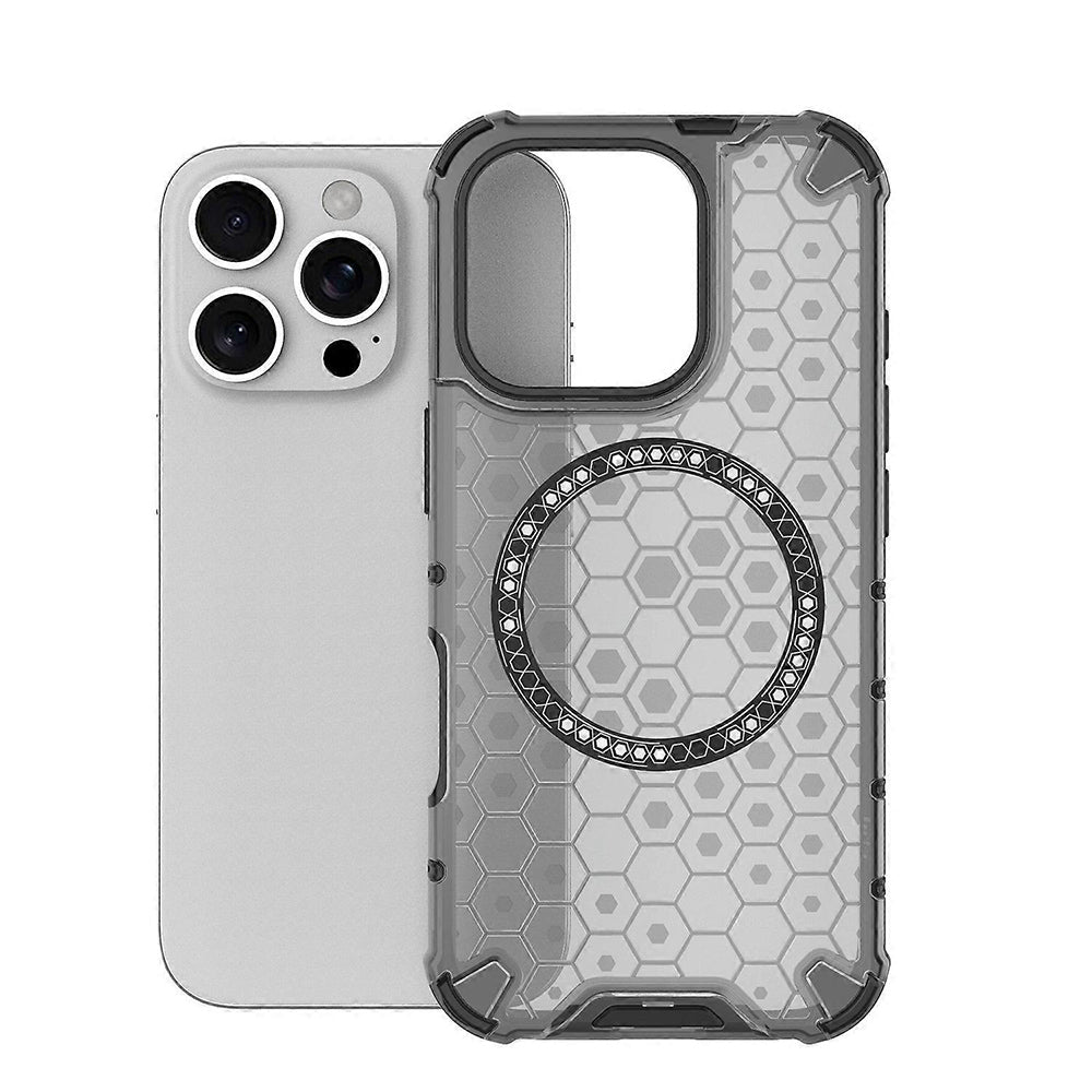 Θήκη MagSafe για Apple iPhone 16 Pro, Techsuit, HoneyComb Shield, Μαύρη