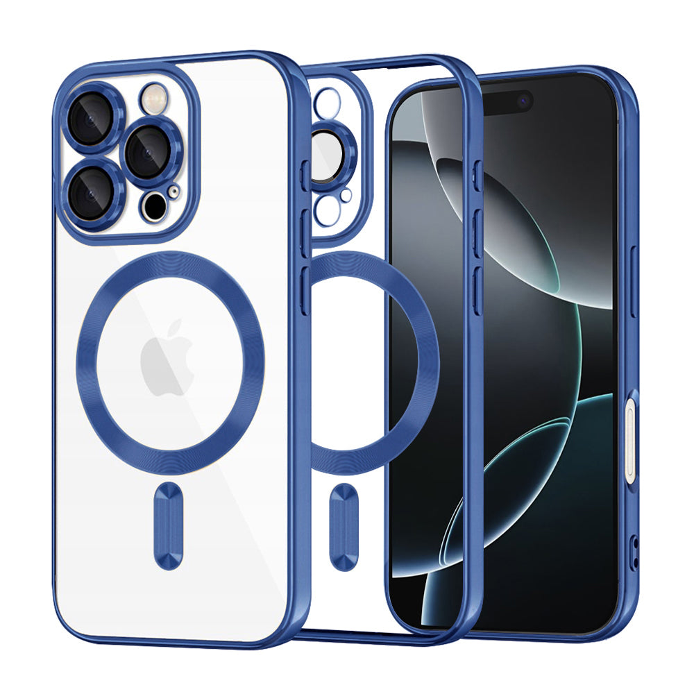 Θήκη MagSafe για Apple iPhone 16 Pro, Techsuit, Luxury Crystal, Σκούρο Μπλε