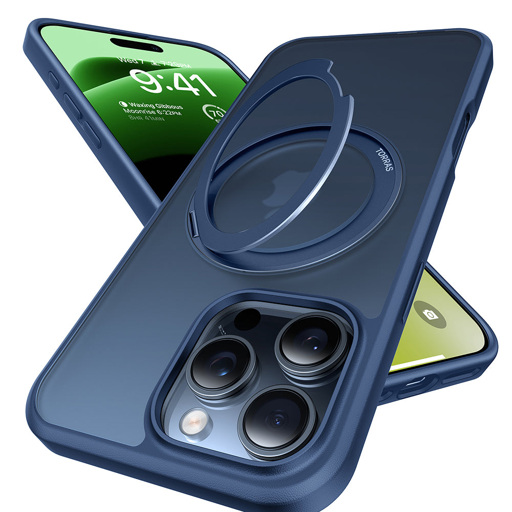 Θήκη MagSafe για Apple iPhone 16 Pro, Torras, Ostand Pro, Μπλε Ναυτικό