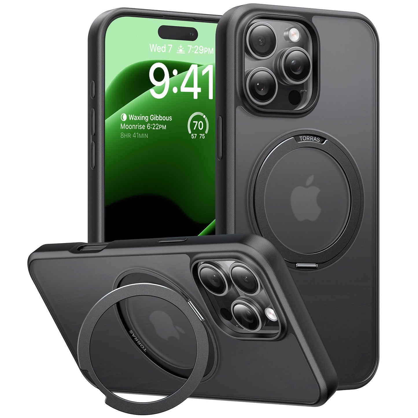Θήκη MagSafe για Apple iPhone 16 Pro, Torras, Ostand Pro, Μαύρη