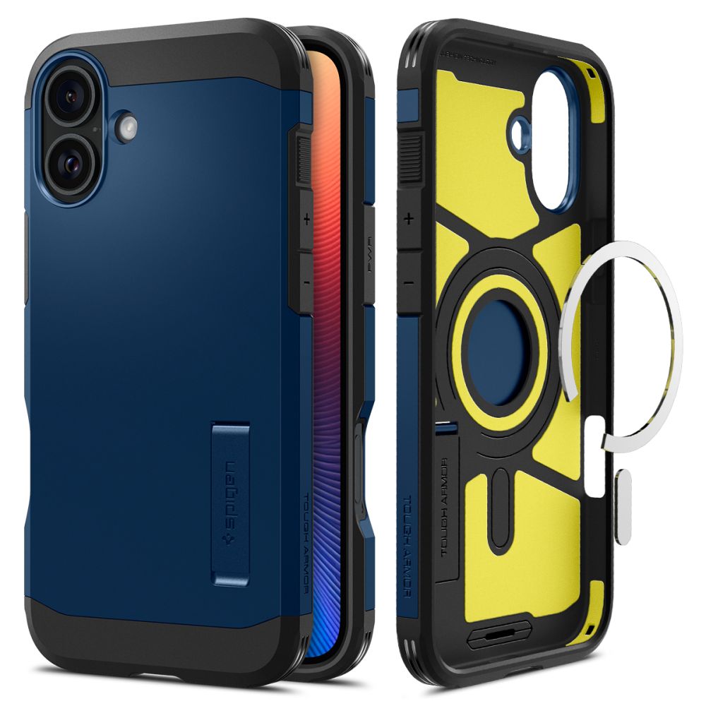Θήκη MagSafe για Apple iPhone 16, Spigen, Tough Armor, Μπλε Ναυτικό ACS08217