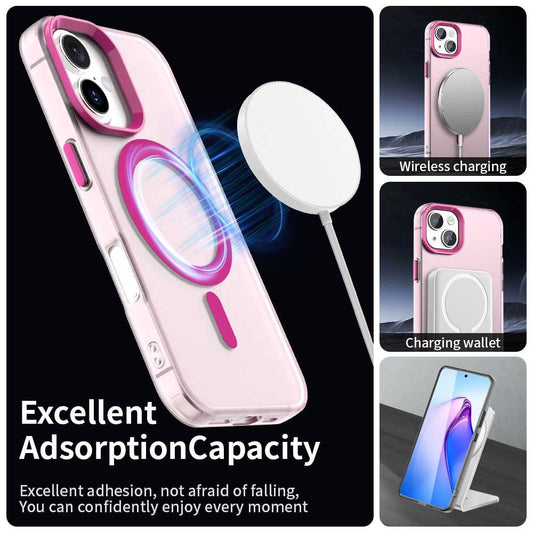 Θήκη MagSafe για Apple iPhone 16, Techsuit, CandyCase, Ροζ