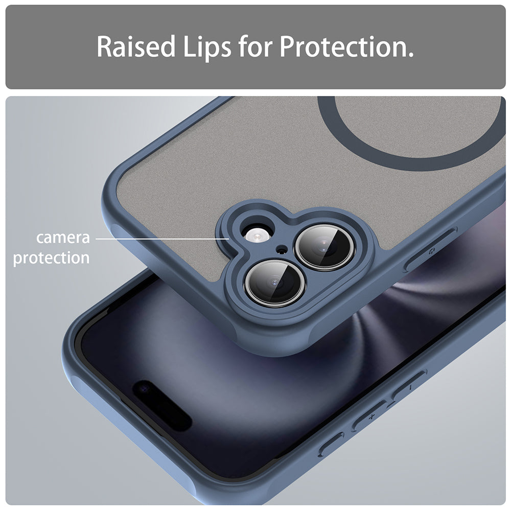 Θήκη MagSafe για Apple iPhone 16, Techsuit, HaloFrost II, Μπλε Σκούρο