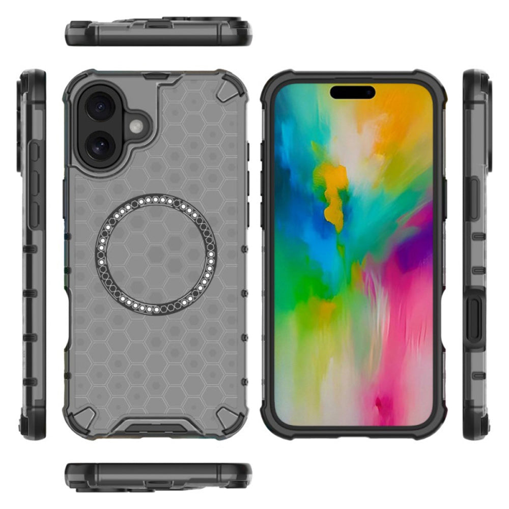 Θήκη MagSafe για Apple iPhone 16, Techsuit, HoneyComb Shield, Λευκή