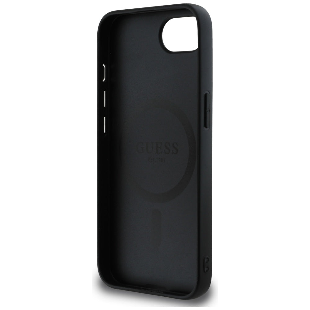 Θήκη MagSafe για Apple iPhone 17e / 16e, Guess, 4G Classic, Μαύρη