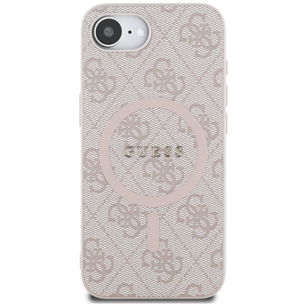 Θήκη MagSafe για Apple iPhone 17e / 16e, Guess, 4G Ring Classic Logo, Ροζ
