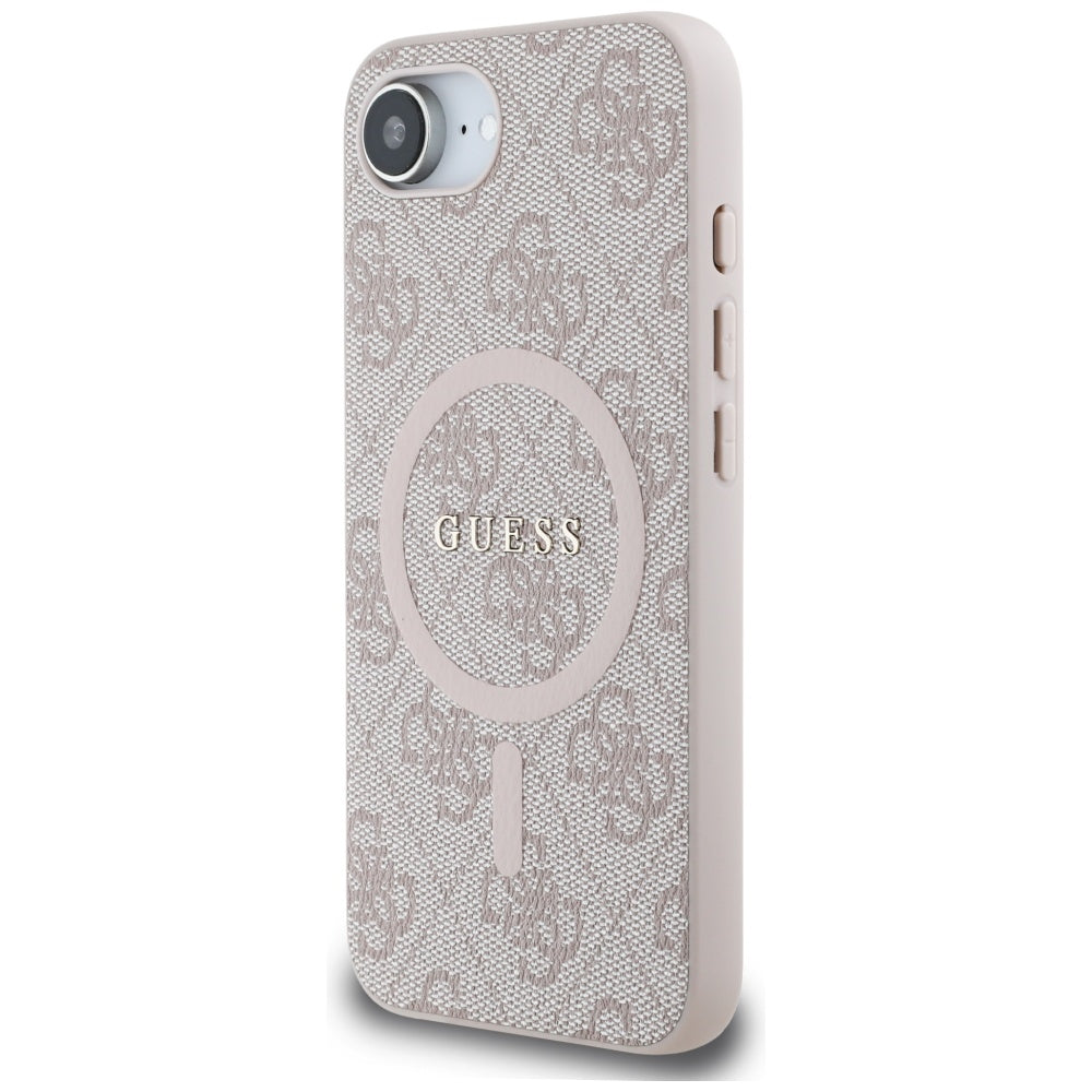 Θήκη MagSafe για Apple iPhone 17e / 16e, Guess, 4G Ring Classic Logo, Ροζ