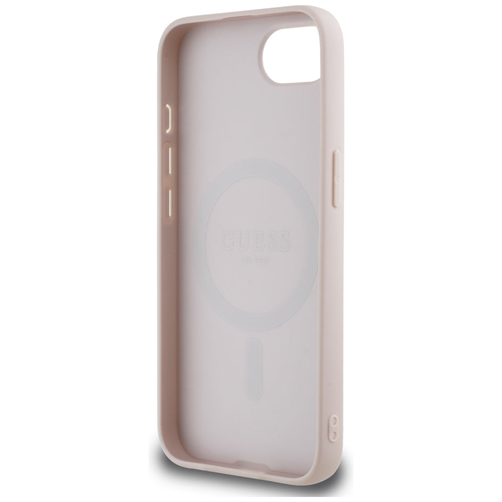 Θήκη MagSafe για Apple iPhone 17e / 16e, Guess, 4G Ring Classic Logo, Ροζ