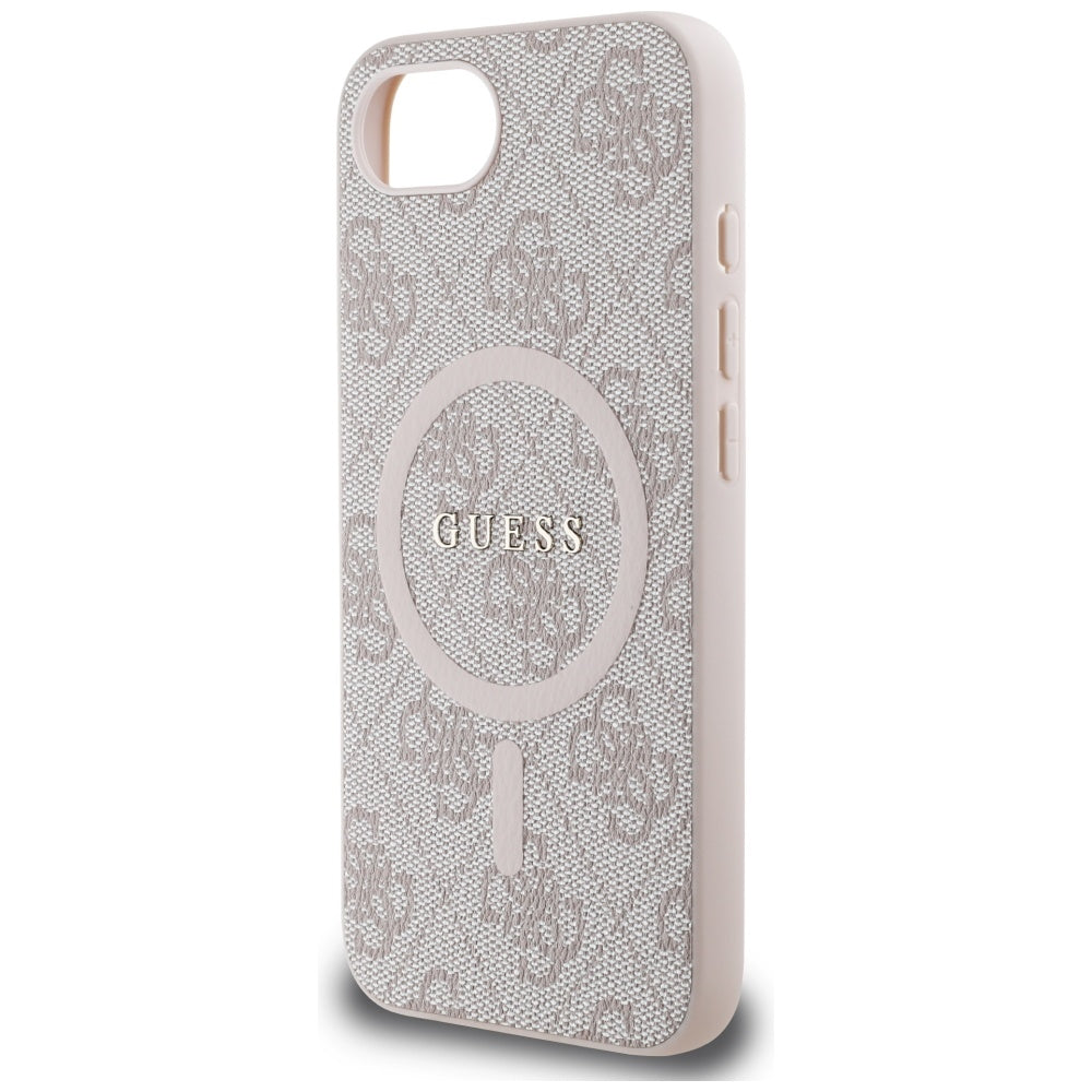 Θήκη MagSafe για Apple iPhone 17e / 16e, Guess, 4G Ring Classic Logo, Ροζ