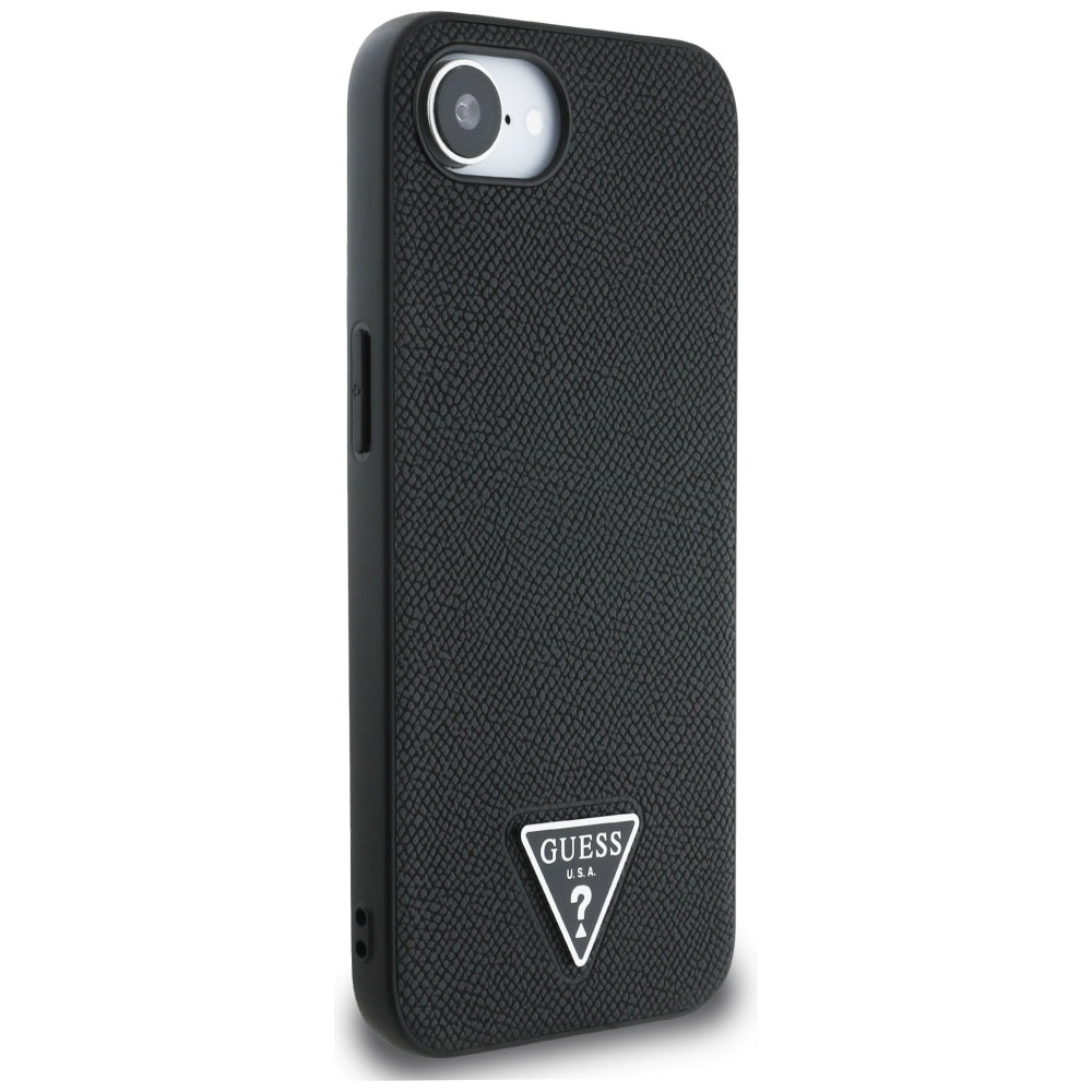 Θήκη MagSafe για Apple iPhone 17e / 16e, Guess, Grained Triangle Logo, Μαύρη