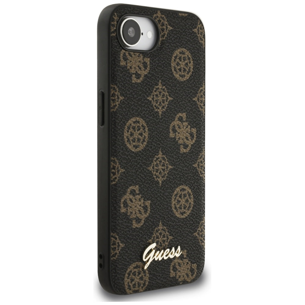 Θήκη MagSafe για Apple iPhone 17e / 16e, Guess, Peony Script, Μαύρη