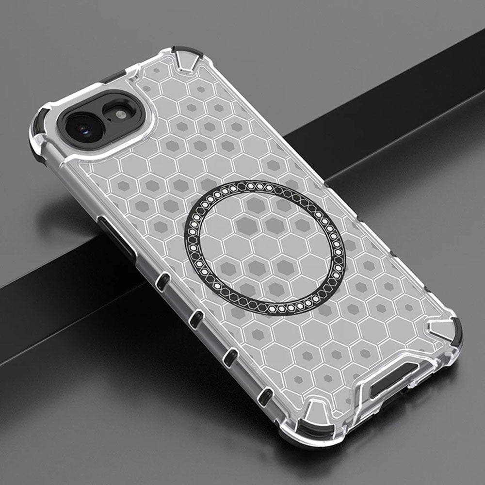 Θήκη MagSafe για Apple iPhone 17e / 16e, Techsuit, HoneyComb Shield, Λευκό