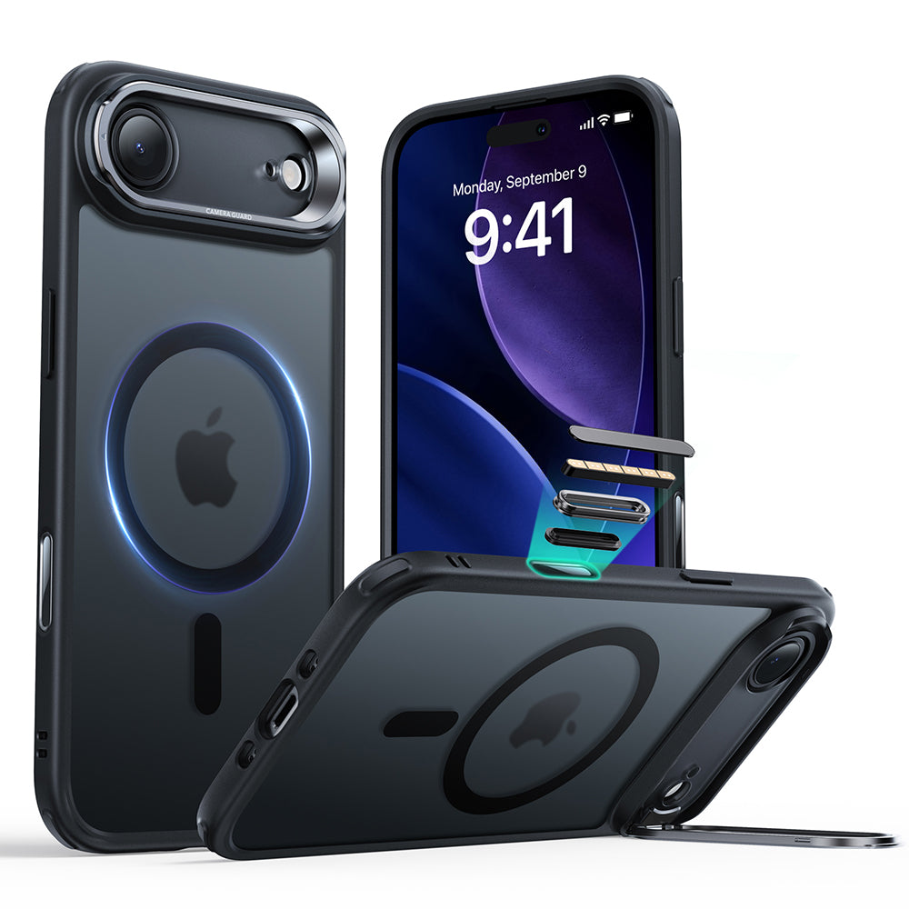 Θήκη MagSafe για Apple iPhone 17 Air, ESR, Classic Hybrid Kickstand, Ματ Μαύρη