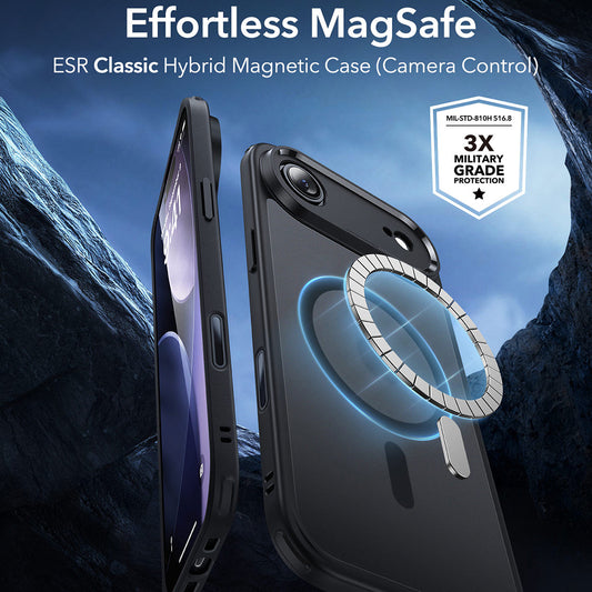 MagSafe Case for Apple iPhone 17 Air, ESR, Classic Hybrid, Satin Black