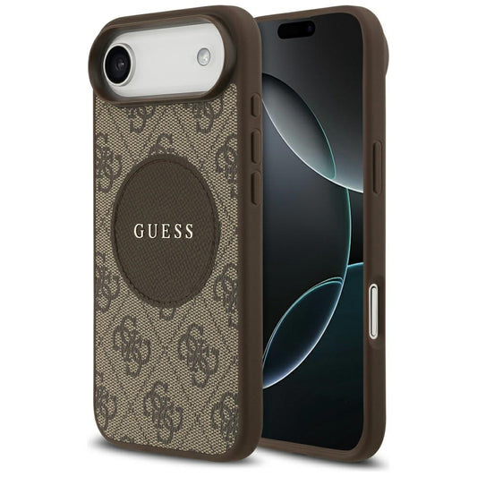 Θήκη MagSafe για Apple iPhone 17 Air, Guess, 4G Circle Classic Logo, Καφέ