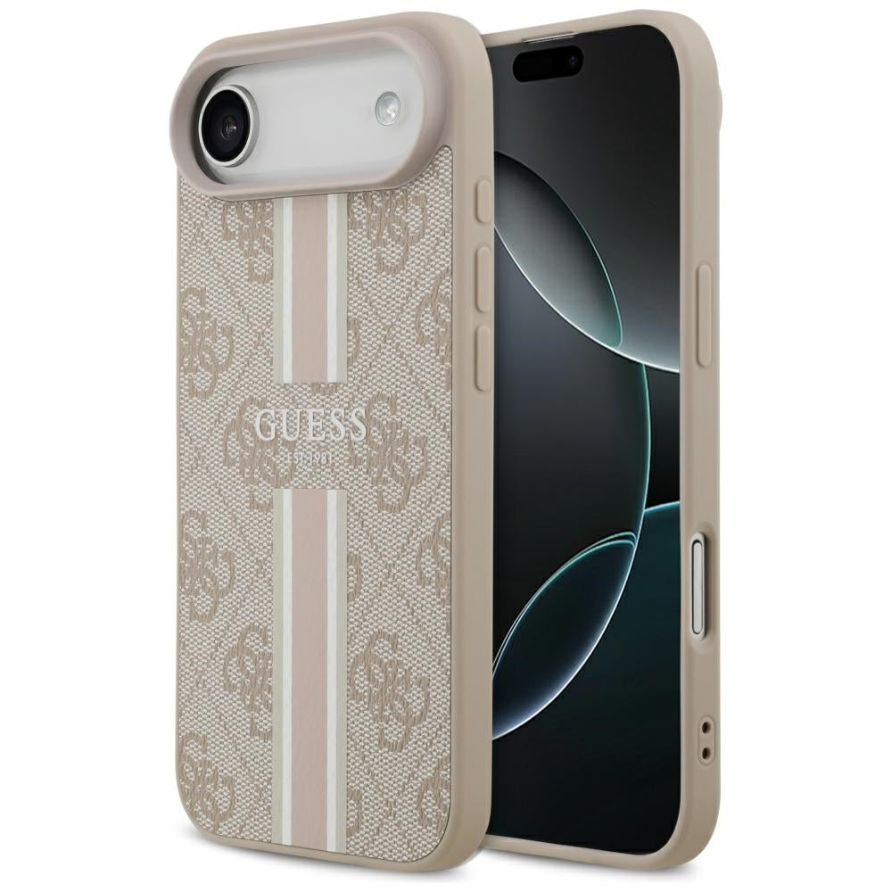 Θήκη MagSafe για Apple iPhone 17 Air, Guess, 4G Printed Stripes, Ροζ