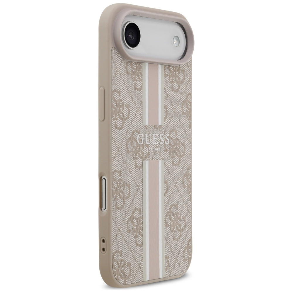 Θήκη MagSafe για Apple iPhone 17 Air, Guess, 4G Printed Stripes, Ροζ