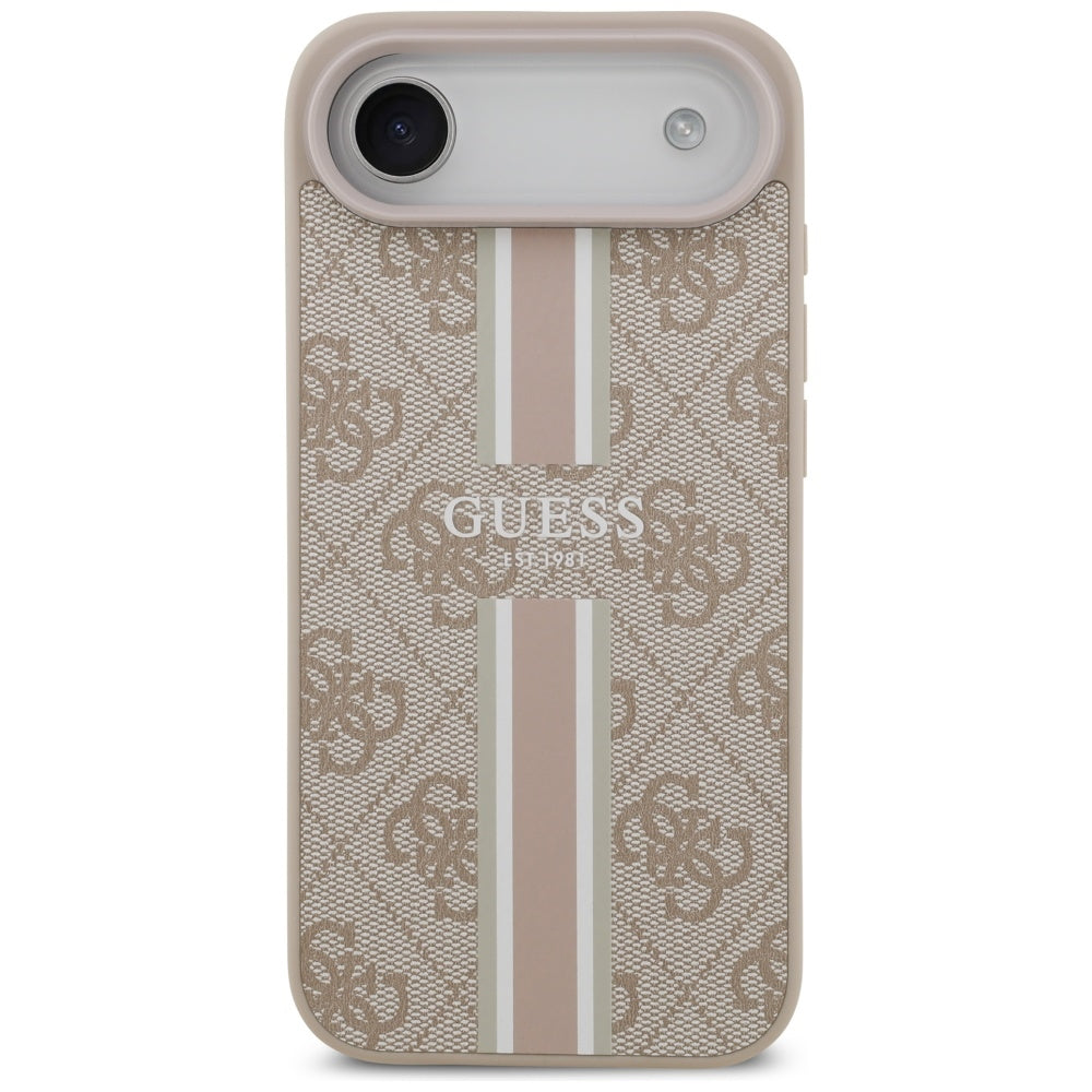Θήκη MagSafe για Apple iPhone 17 Air, Guess, 4G Printed Stripes, Ροζ