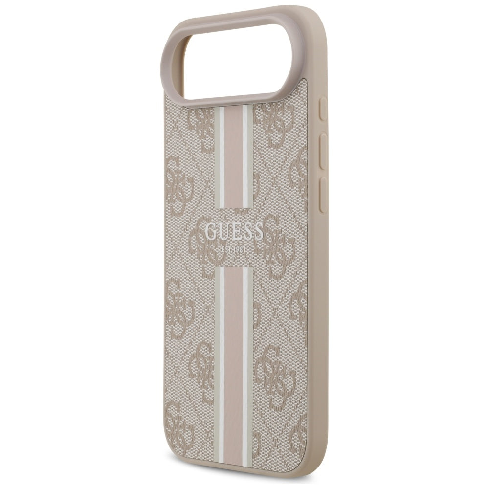 Θήκη MagSafe για Apple iPhone 17 Air, Guess, 4G Printed Stripes, Ροζ