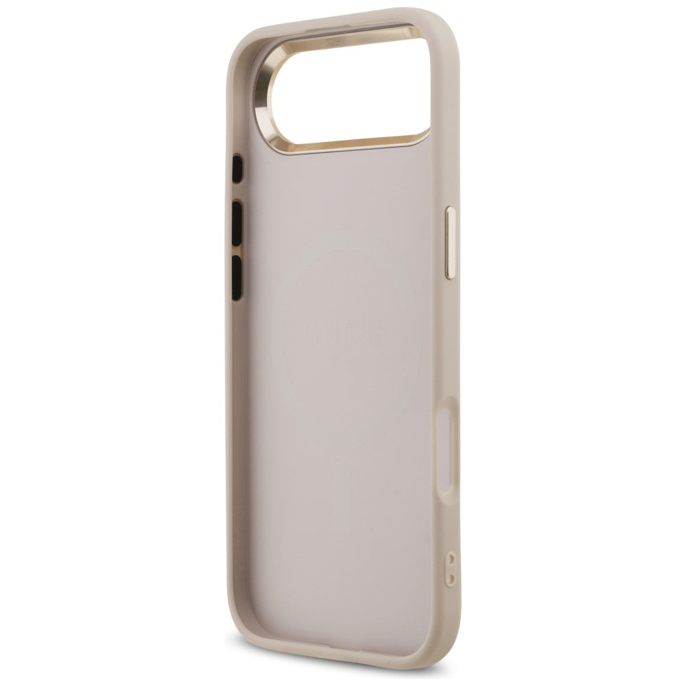 Θήκη MagSafe για Apple iPhone 17 Air, Guess, 4G Triangle Logo, Ροζ Χρυσό